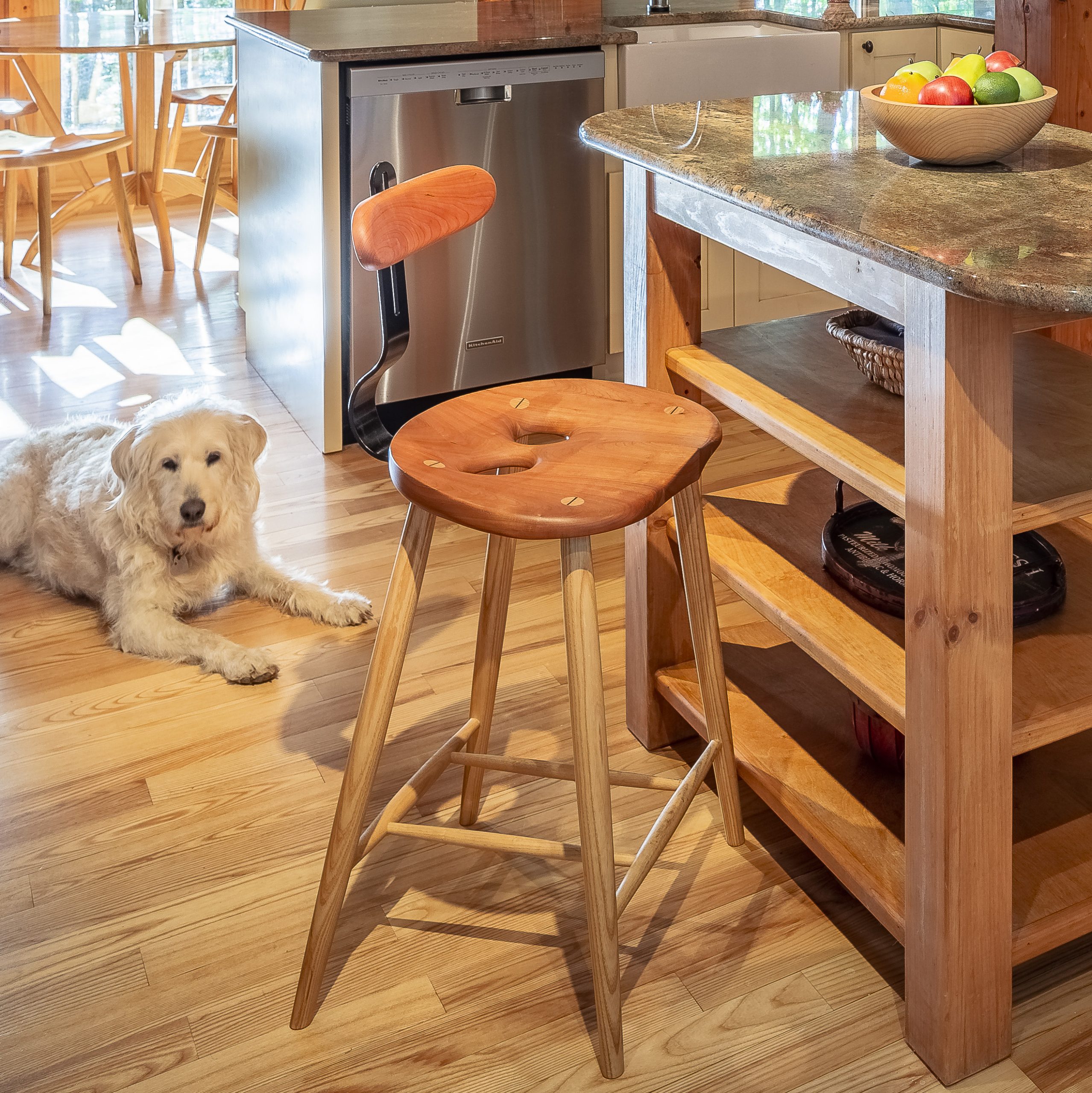 Timber kitchen stool best sale