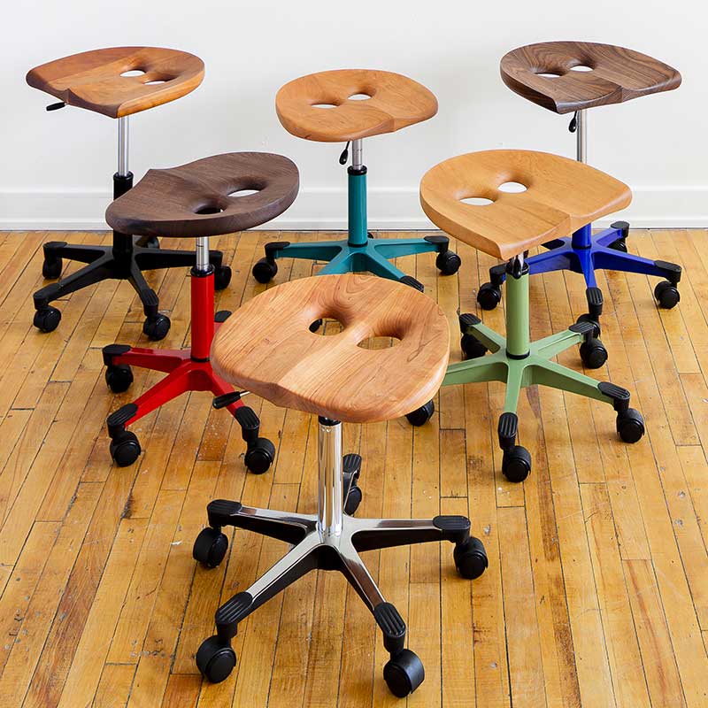 Metal Base Owl Stools